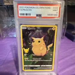Pokemon Pikachu Celebrations Full Art Holo Rare Card 005/025 PSA 9 60 HP - Image 1