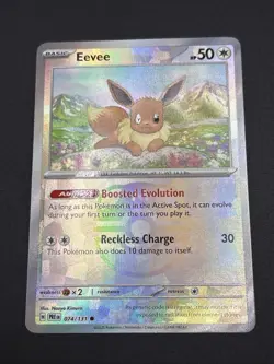 Eevee 074/131 Master Ball - Pokemon Prismatic Evolutions - English - NM - Image 1
