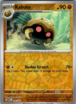 KABUTO 140/165 UC 151 POKEMON REVERSE HOLO NM/M - Image 1