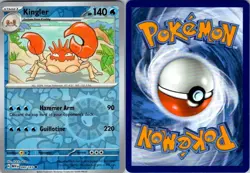 KINGLER 099/165 UC 151 POKEMON REVERSE HOLO NM/M - Image 3
