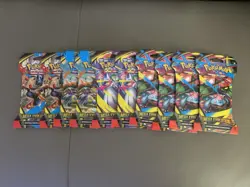 x10 Pokemon TCG MEGA EVOLUTION Booster Pack Blister Sleeved SEALED - Image 1
