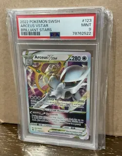 ARCEUS VSTAR 2022 POKEMON BRILLIANT STARS SWSH 123/172 PSA 9 - Image 1