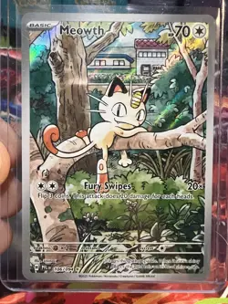Pokemon Meowth 106/094 – Phantasmal Flames – English IR (Illustration Rare) M/nm - Image 1