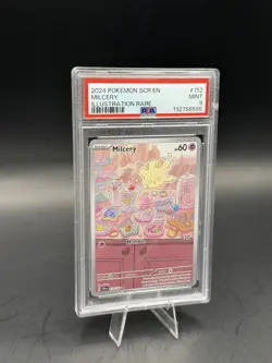 PSA 9 SCR EN Milcery #152 IR - 2024 Pokemon Sv07: Stellar Crown 152/142 - Image 2