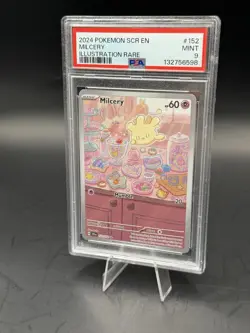 PSA 9 SCR EN Milcery #152 IR - 2024 Pokemon Sv07: Stellar Crown 152/142 - Image 3