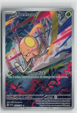 Toedscool 201/198 Illustration Rare Scarlet & Violet Pokemon NM - Image 1