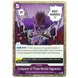 One Piece TCG Conqueror of Three Worlds Ragnaraku EB01-039 Foil EN - Image 1