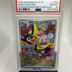 2025 Pokemon Iono's Wattrel Promo 232/SV-P sv9 Battle Partners Japanese PSA 10 - Image 1