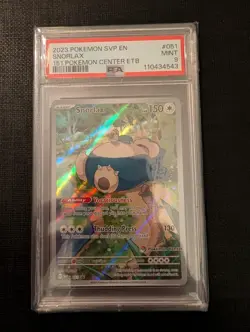 Snorlax SVP 051 - Pokemon Center 151 Stamped Black Star Promo - PSA 9 with Guard - Image 1
