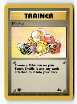 Pokemon Card Mr. Fuji 1st Edition LP Fossil 58/62 - Image 1