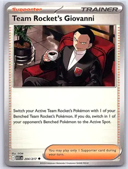 204/217 - Team Rocket's Giovanni - ME: Ascended Heroes - Pokemon Card - NM - Image 1