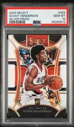 2023 Select Scoot Henderson Silver Prizm Rookie Card RC PSA 10 Gem Mint - Image 1