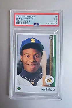 1989 Upper Deck - Star Rookie Ken Griffey Jr #1 (RC) - PSA Graded - Image 1