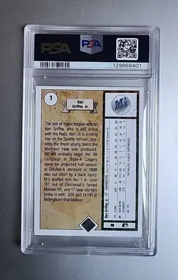1989 Upper Deck - Star Rookie Ken Griffey Jr #1 (RC) - PSA Graded - Image 2