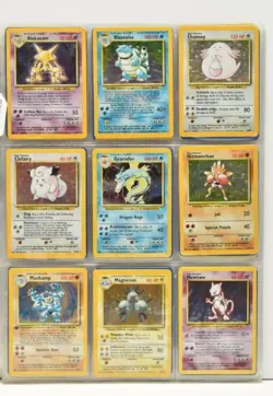 Near Complete Pokemon 1999 Base Sets 1 and 2 - Cards in Excellent Condition - Image 1