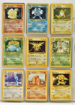 Near Complete Pokemon 1999 Base Sets 1 and 2 - Cards in Excellent Condition - Image 2