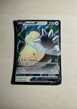 Snorlax V 141/202 SWSH01: Sword & Shield Base Set Holo Ultra Rare Pokemon TCG - Image 1
