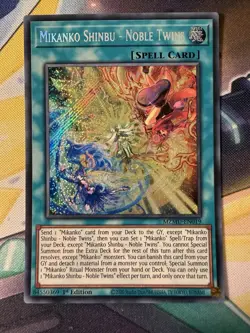 YuGiOh Mikanko Shinbu - Noble Twins Secret Rare MZMU-EN019 - Image 1