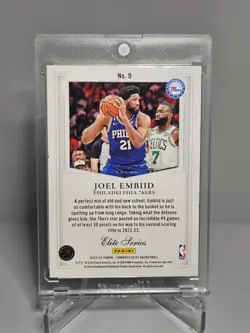 Joel Embiid 2023-24 Panini Donruss Elite Elite Series Gold SP /10 #9 76ers - Image 2