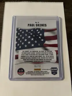 2026 Panini Stars And Stripes Paul Skenes All-American Gold /10 SSP - Image 2