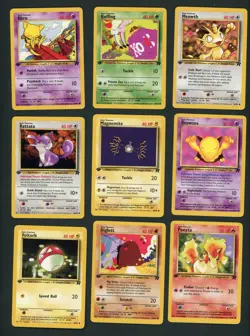 (9) Jungle 1st Edition Pokemon Lot Uncommon Cards NM Abra Mouth Koffing Drowzee - Image 1