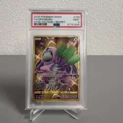 2020 POKEMON SWORD & SHIELD VIVID VOLTAGE SECRET #199 FULL ART/ORANGURU PSA 9 - Image 1