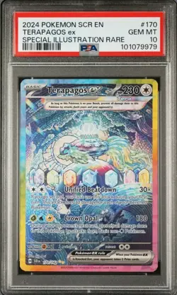 2024 Pokemon Stellar Crown Terapagos ex Special Illustration Rare #170 PSA 10 - Image 1