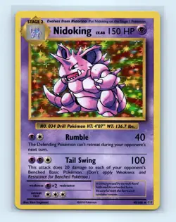 Pokemon tcg XY - Evolutions Nidoking Near Mint or Better - Image 1