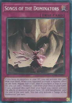Songs of the Dominators - RA05-EN081 - NM - Collector's Rare - 1st ed - Yugioh - Image 1