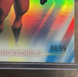 2026 Topps Disney Neon Mr. Incredible Purple/Yellow/Blue Parallel #’d /99 - Image 3