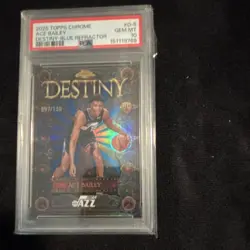2025-26 Topps Chrome Destiny Ace Bailey Jazz Rookie Blue Refractor PSA 10 #D-5 … - Image 1
