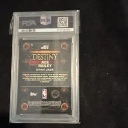 2025-26 Topps Chrome Destiny Ace Bailey Jazz Rookie Blue Refractor PSA 10 #D-5 … - Image 2