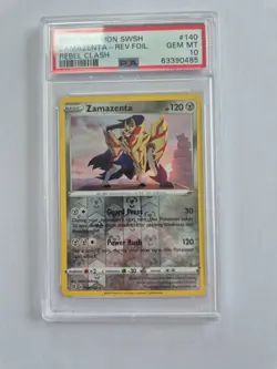 pokemon card zamazenta psa 10 set is rebel clash 140/192 - Image 2