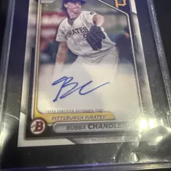 2024 Pirates Bubba Chandler Bowman Prospect Auto Card 10 auto 10 - Image 2