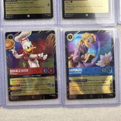 Disney Lorcana Lot 197 Cards Promo Rapunzel And Donald 17 Foil 3 Legendary - Image 2