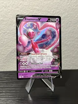 Pokemon TCG Enamorus v Ultra Rare Holo Card 082/196 Near Mint Condition - Image 1