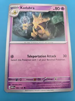 Kadabra 064/165 - 151 - Uncommon - Pokemon Card TCG - NM - Image 1