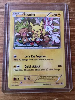 *BLACK STAR* Pikachu XY95 Promo Bubble Holo Rare 2016 Pokemon TCG - Image 1