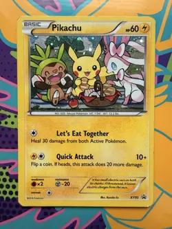 Pokemon Pikachu XY95 Black Star Promo Holo MP - Image 1