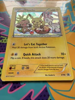 Pokemon Pikachu XY95 Black Star Promo Holo MP - Image 2