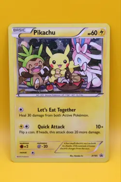 2016 Pokemon Pikachu XY95 Black Star Promo Holo Lets Eat Together NM - Image 2