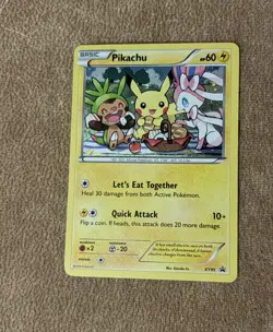 Pokemon TCG 2016 Pikachu XY95 Black Star Promo Cosmos Holo Rare GALAXY SWIRL! - Image 2