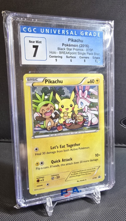 2016 POKEMON XY BLACK STAR PROMO BREAKPOINT BLISTERS #XY95 PIKACHU-HOLO CGC 7 - Image 4