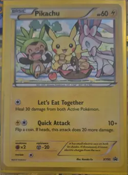 Pokemon Card Pikachu XY95 XY Generations Holo Black Star Promo - LP - Image 1