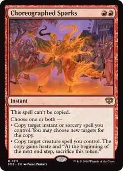 Choreographed Sparks (Foil) 111 MTG NM - Secrets of Strixhaven - Image 1
