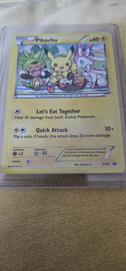 Pokemon Pikachu TCG XY95 Black Star Promo Holo Card Near Mint Condition - Image 1