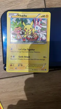 Pikachu XY95 Black Star Promo Holo Pokemon Card – Cute Artwork – Rare - Image 1