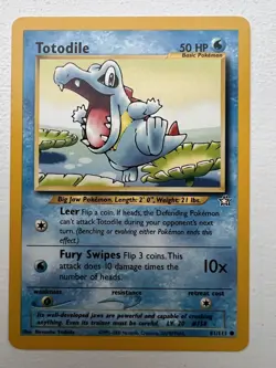 Totodile Neo Genesis 81/111 Pokemon Card WOTC - Image 1