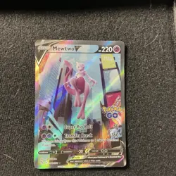 Pokemon TCG Mewtwo v Full Art Alternate Art Rare Holo Card 072/078 Pokemon Go - Image 3