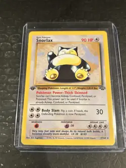 Pokemon TCG Snorlax Jungle 27/64 Regular 1999 Base Set 1st Edition - Image 1